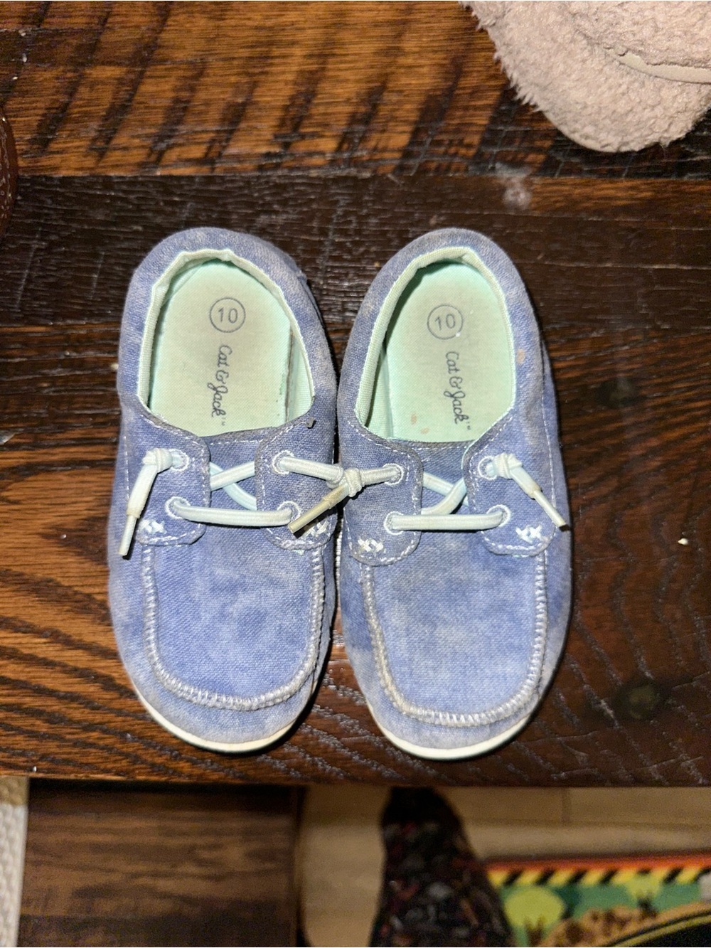 Cat & Jack Light Blue Canvas Kids Boat Shoes